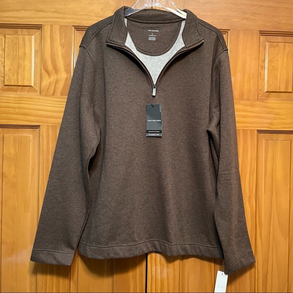 Van Heusen Sweatshirt Heather Brown Large NWT - Picture 1 of 7